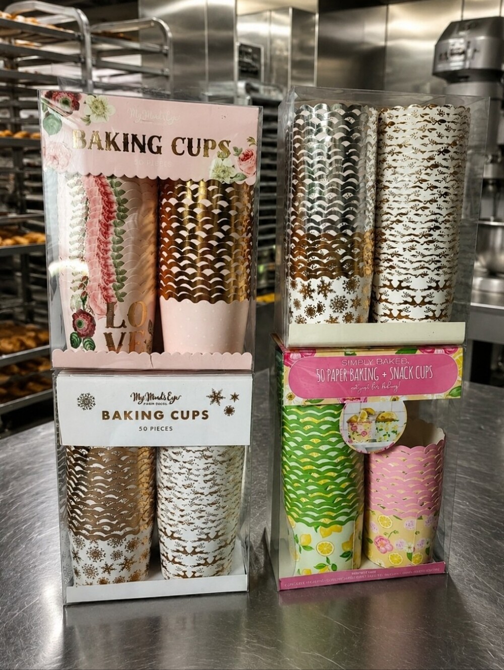Cupcake Liners Cardboard Holiday Nut Snack Party Cups Simply Baked Spring 4 Sets